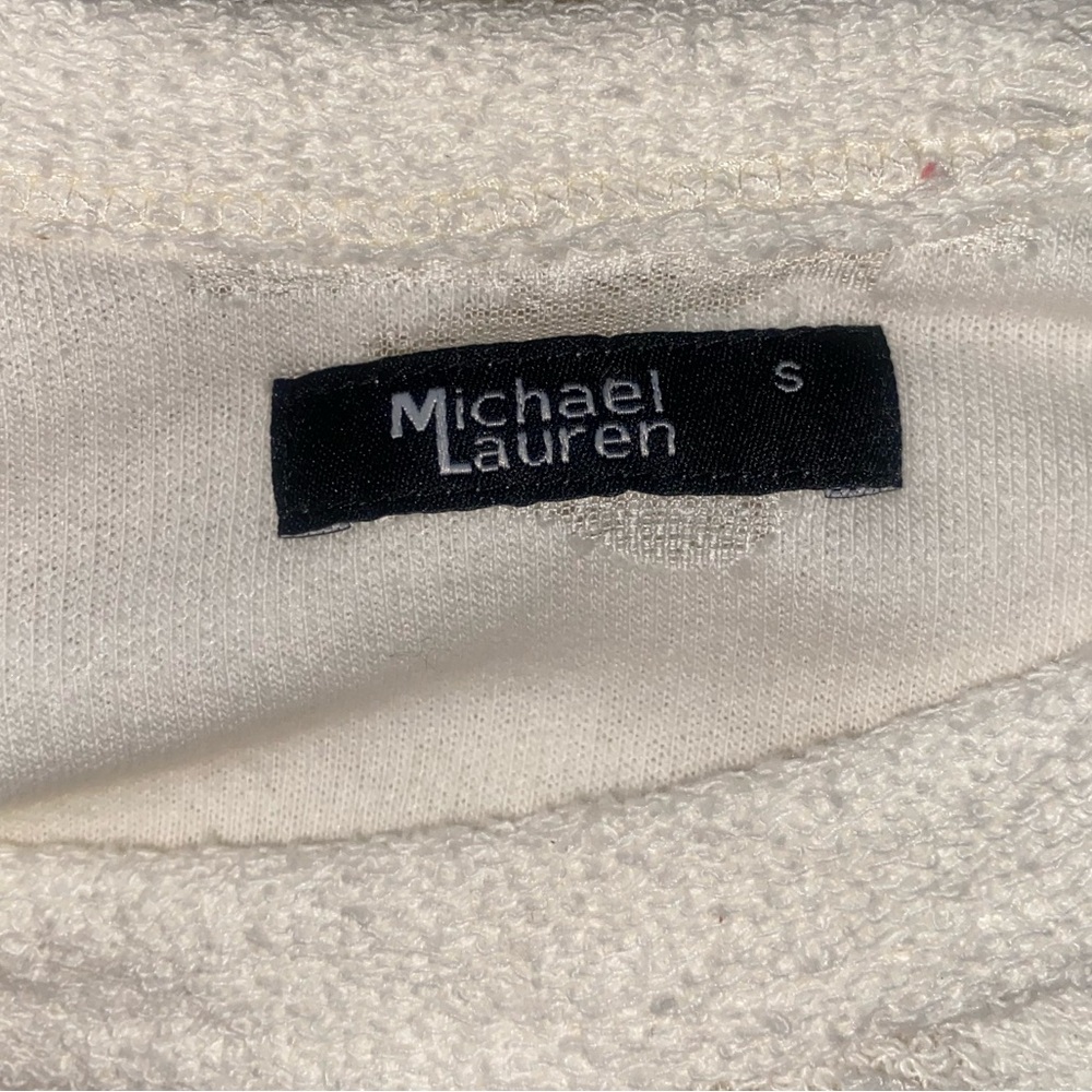🆕 MICHAEL LAUREN Distressed Pullover in Cream - Picture 3 of 6